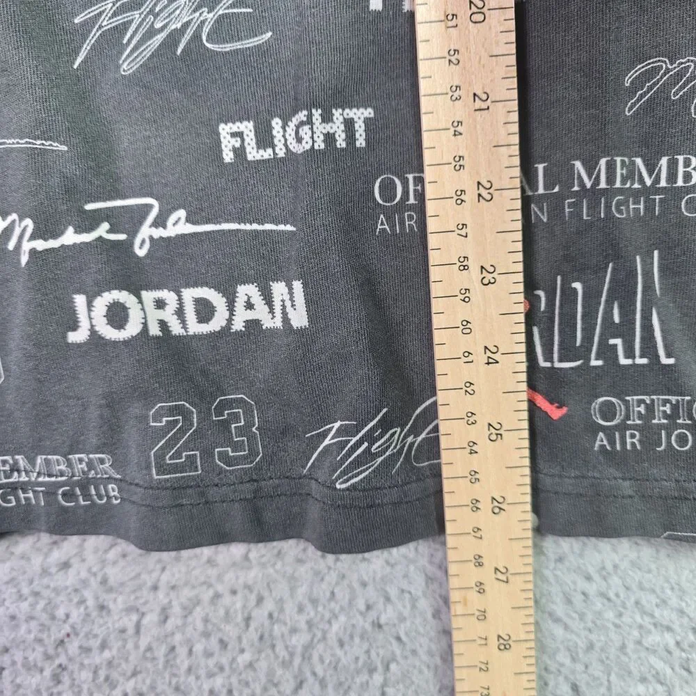 Jordan Flight Club Tee Gray S All Over Print Jumpman Official Member